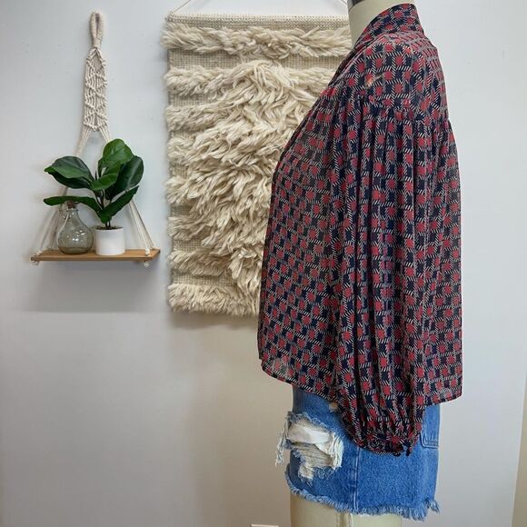 OU Chiffon L/S Sheer Top - Picture 7 of 13